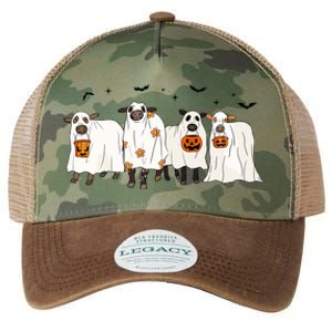 Funny Cow Ghost Halloween Farmer Trick Or Treat Cow Lover Gift Legacy Tie Dye Trucker Hat