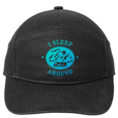 Funny Campervan Gift I Sleep Around Motorhome Husband Gift 7-Panel Snapback Hat