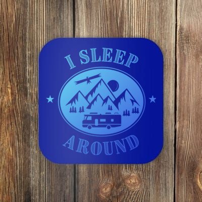 Funny Campervan Gift I Sleep Around Motorhome Husband Gift Coaster