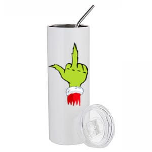 Funny Christmas Gear Adult Humor Grinchy Fuck Stainless Steel Tumbler