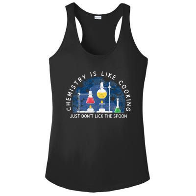 Funny Chemist Gifts Chemistry Is Like Cooking Science Nerd Ladies PosiCharge Competitor Racerback Tank