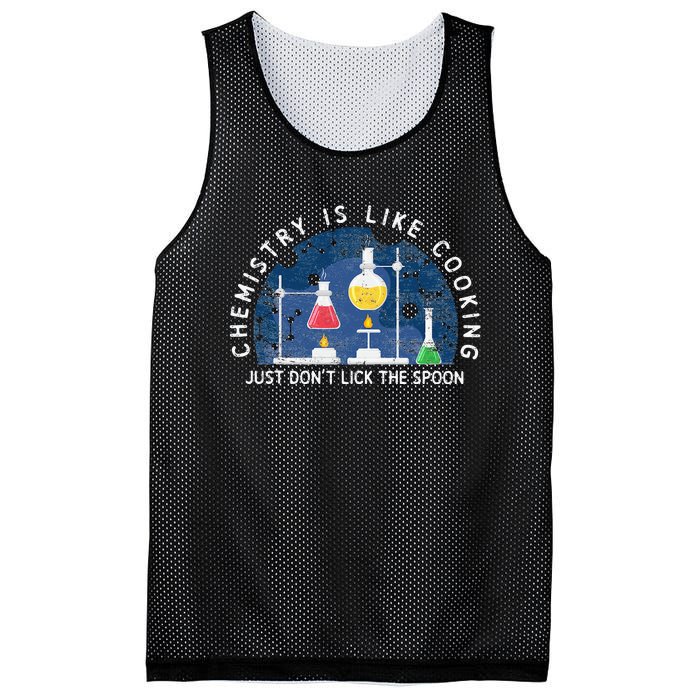 Funny Chemist Gifts Chemistry Is Like Cooking Science Nerd Mesh Reversible Basketball Jersey Tank