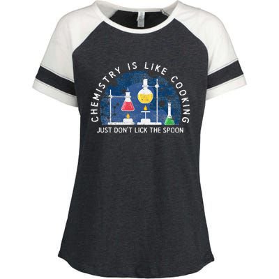 Funny Chemist Gifts Chemistry Is Like Cooking Science Nerd Enza Ladies Jersey Colorblock Tee