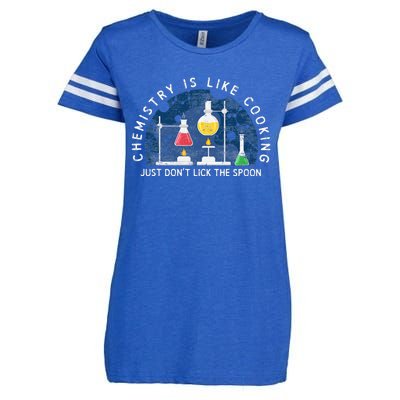 Funny Chemist Gifts Chemistry Is Like Cooking Science Nerd Enza Ladies Jersey Football T-Shirt