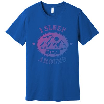 Funny Campervan Gift I Sleep Around Motorhome Husband Gift Premium T-Shirt