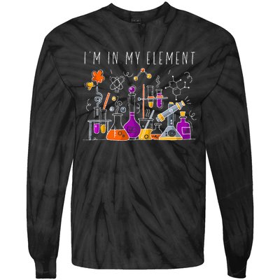 Funny Chemist Gifts I'm In My Element Chemistry Science Nerd Tie-Dye Long Sleeve Shirt