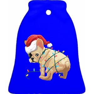 Funny Christmas Gift For A French Bulldog Owner Gift Ceramic Bell Ornament