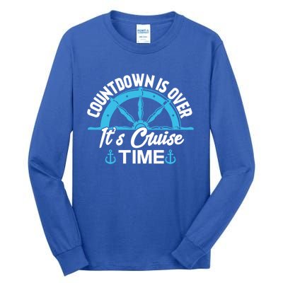 Funny Cruise Gift Countdown Its Cruise Time Cruising Lover Gift Tall Long Sleeve T-Shirt