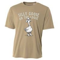 Funny Cute Goose Cowboy Goose Lover Silly Goose On The Loose Cooling Performance Crew T-Shirt