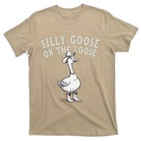 Funny Cute Goose Cowboy Goose Lover Silly Goose On The Loose T-Shirt