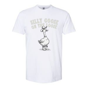 Funny Cute Goose Cowboy Goose Lover Silly Goose On The Loose Softstyle CVC T-Shirt