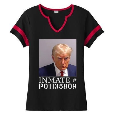 Fulton County Georgia Jail Prisoner Inmate P01135809 Mugshot Ladies Halftime Notch Neck Tee