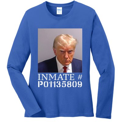 Fulton County Georgia Jail Prisoner Inmate P01135809 Mugshot Ladies Long Sleeve Shirt