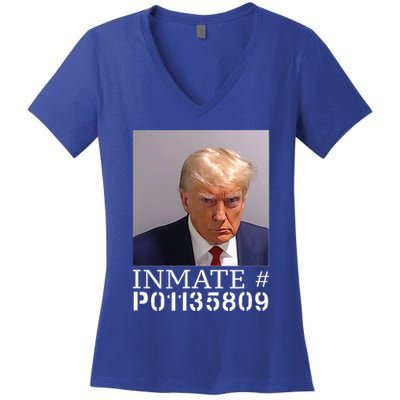 Fulton County Georgia Jail Prisoner Inmate P01135809 Mugshot Women's V-Neck T-Shirt