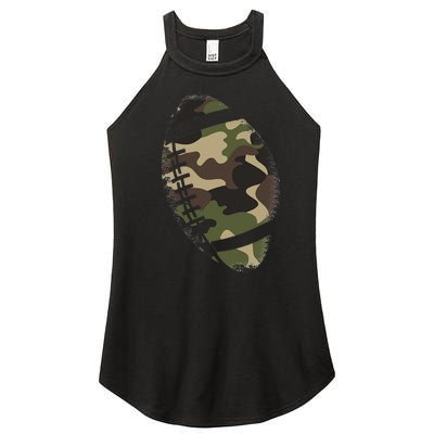 Football Camouflage Gift College Team Coach Camo Women’s Perfect Tri Rocker Tank