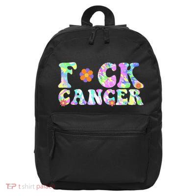 Fuck Cancer Groovy Tie Dye All Cancer Awareness 16 in Basic Backpack