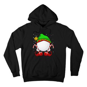 Funny Christmas Golf Ball Elf Cute Xmas Candy Cane Hoodie