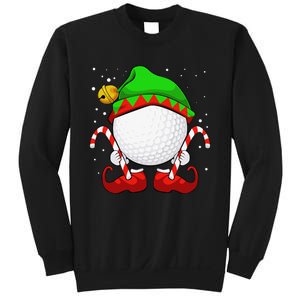 Funny Christmas Golf Ball Elf Cute Xmas Candy Cane Sweatshirt