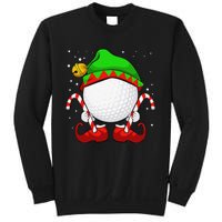 Funny Christmas Golf Ball Elf Cute Xmas Candy Cane Sweatshirt