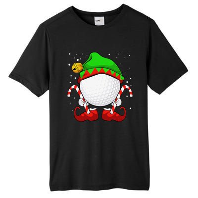 Funny Christmas Golf Ball Elf Cute Xmas Candy Cane Tall Fusion ChromaSoft Performance T-Shirt