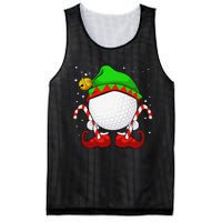 Funny Christmas Golf Ball Elf Cute Xmas Candy Cane Mesh Reversible Basketball Jersey Tank