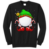 Funny Christmas Golf Ball Elf Cute Xmas Candy Cane Tall Sweatshirt