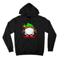 Funny Christmas Golf Ball Elf Cute Xmas Candy Cane Tall Hoodie