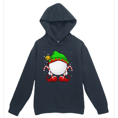 Funny Christmas Golf Ball Elf Cute Xmas Candy Cane Urban Pullover Hoodie