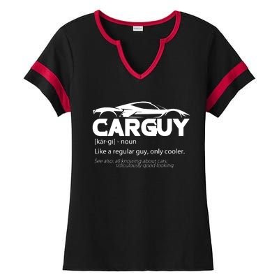 Funny Car Guy Gift Car Guy Definition Ladies Halftime Notch Neck Tee