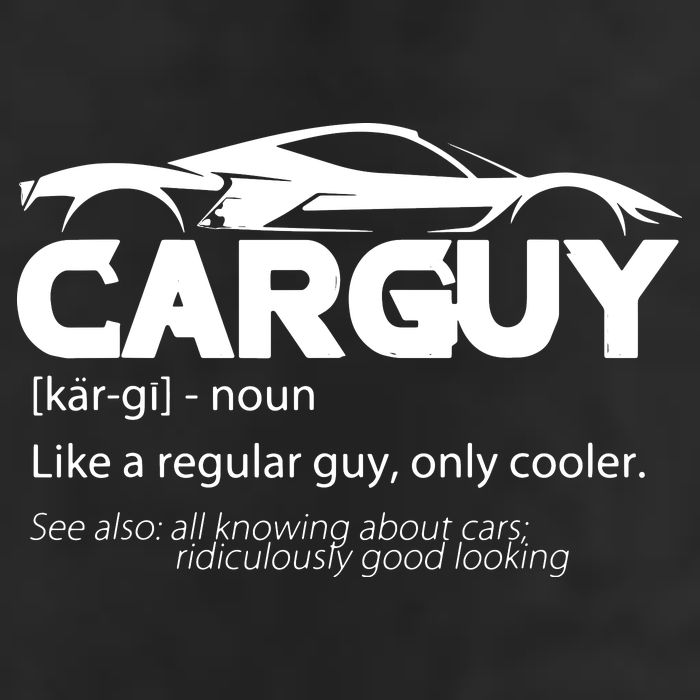 Funny Car Guy Gift Car Guy Definition 7 Panel Mesh Trucker Snapback Hat