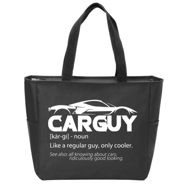 Funny Car Guy Gift Car Guy Definition Zip Tote Bag
