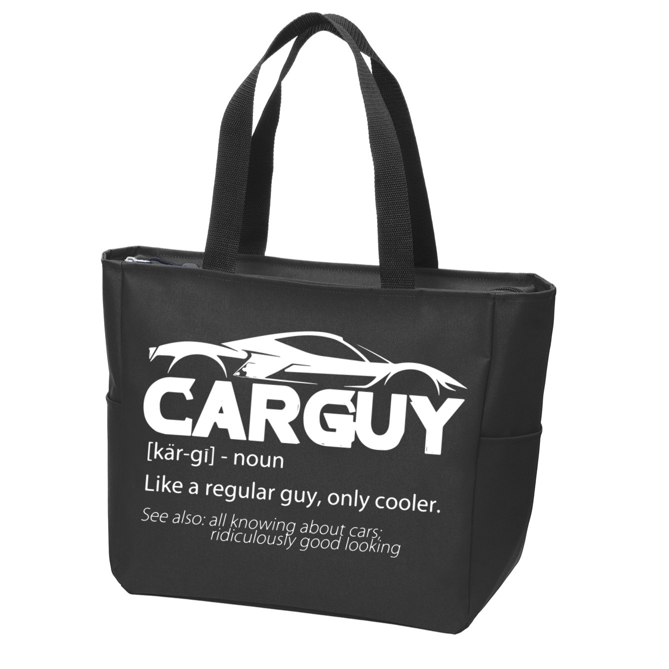 Funny Car Guy Gift Car Guy Definition Zip Tote Bag