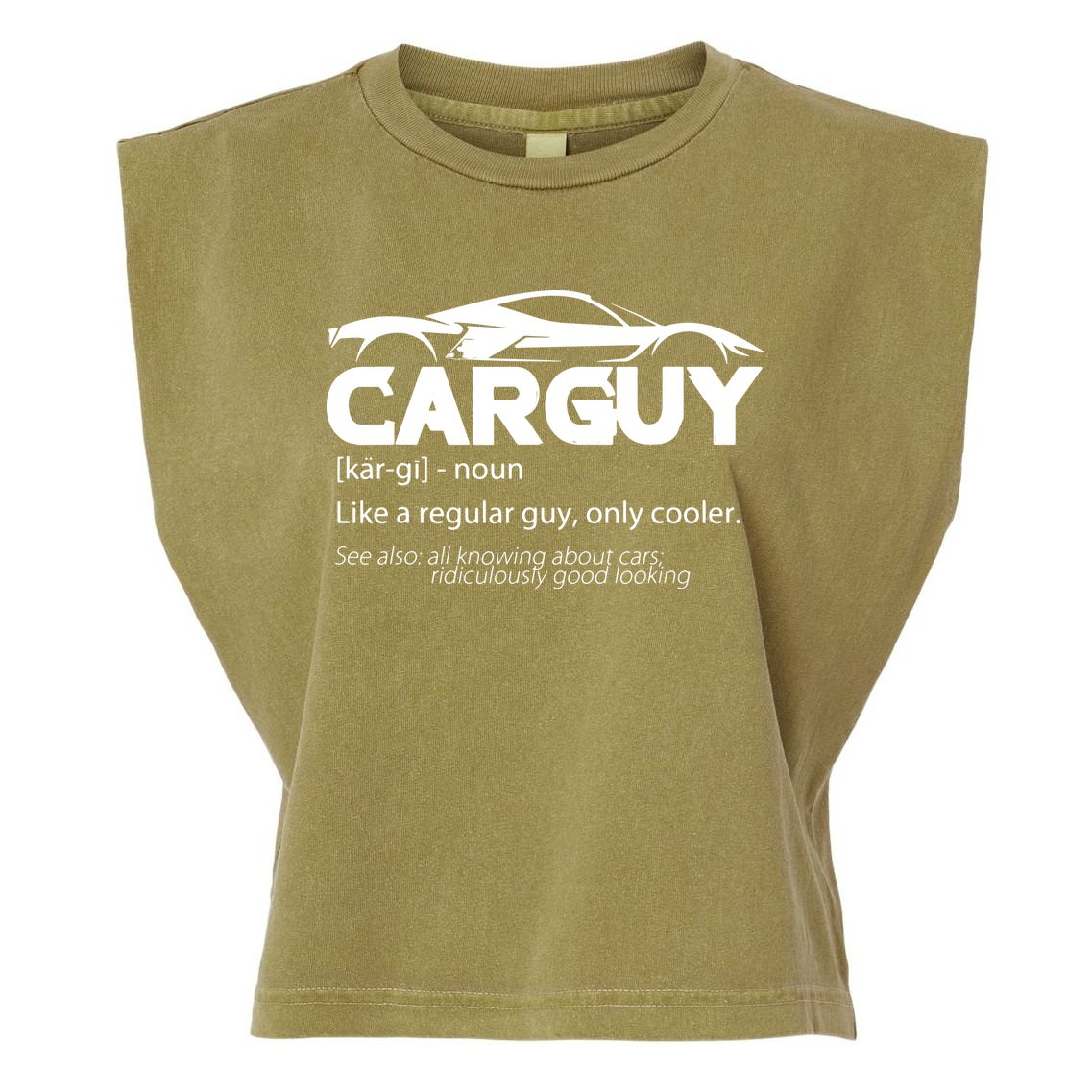 Funny Car Guy Gift Car Guy Definition Garment-Dyed Women's Muscle Tee