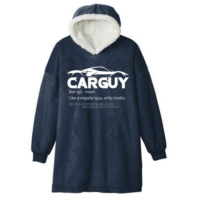 Funny Car Guy Gift Car Guy Definition Hooded Wearable Blanket