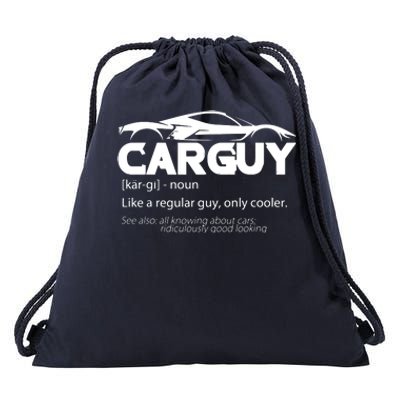 Funny Car Guy Gift Car Guy Definition Drawstring Bag