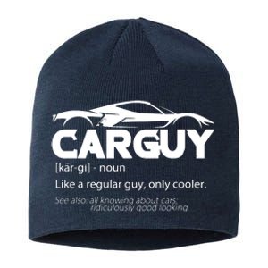 Funny Car Guy Gift Car Guy Definition Sustainable Beanie