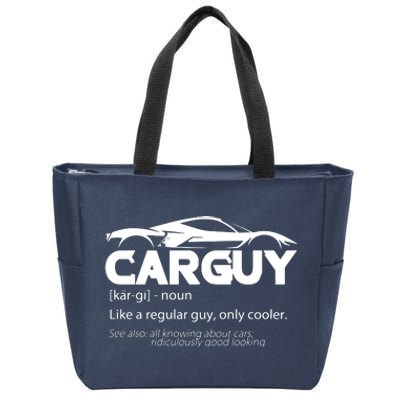 Funny Car Guy Gift Car Guy Definition Zip Tote Bag