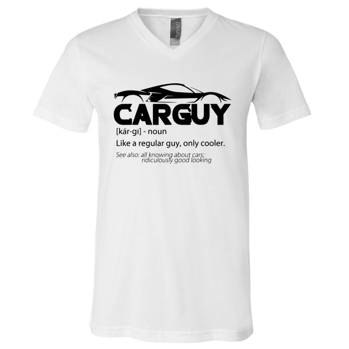 Funny Car Guy Gift Car Guy Definition V-Neck T-Shirt