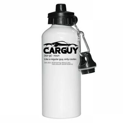 Funny Car Guy Gift Car Guy Definition Aluminum Water Bottle