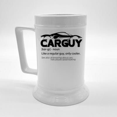 Funny Car Guy Gift Car Guy Definition Beer Stein