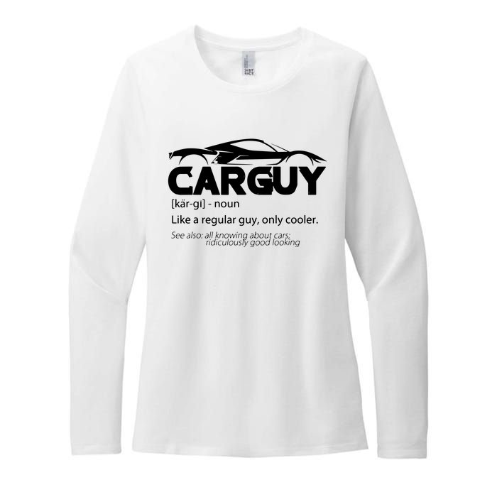 Funny Car Guy Gift Car Guy Definition Womens CVC Long Sleeve Shirt