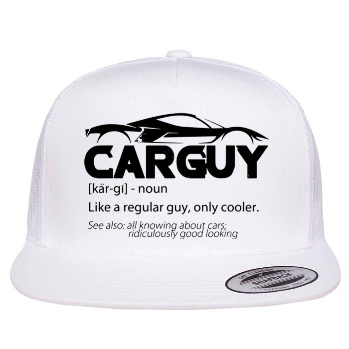 Funny Car Guy Gift Car Guy Definition Flat Bill Trucker Hat