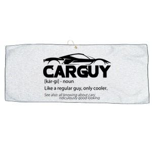 Funny Car Guy Gift Car Guy Definition Large Microfiber Waffle Golf Towel