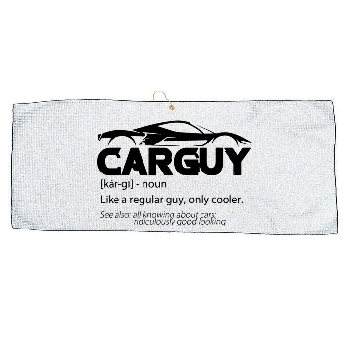 Funny Car Guy Gift Car Guy Definition Large Microfiber Waffle Golf Towel