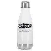 Funny Car Guy Gift Car Guy Definition Stainless Steel Insulated Water Bottle