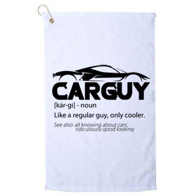 Funny Car Guy Gift Car Guy Definition Platinum Collection Golf Towel