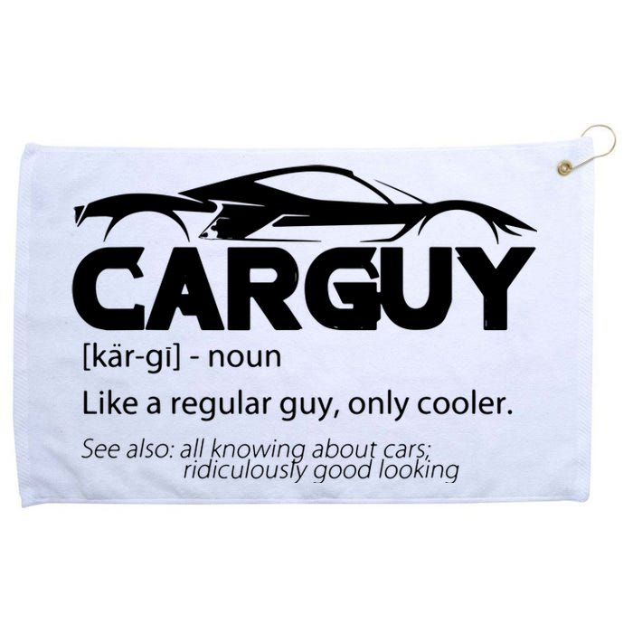 Funny Car Guy Gift Car Guy Definition Grommeted Golf Towel