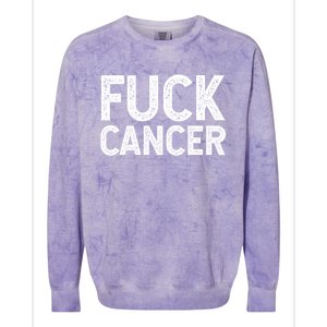 Fuck Cancer Gift Cancer Awareness Gift For And Colorblast Crewneck Sweatshirt