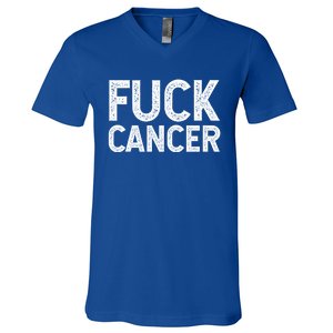 Fuck Cancer Gift Cancer Awareness Gift For And V-Neck T-Shirt