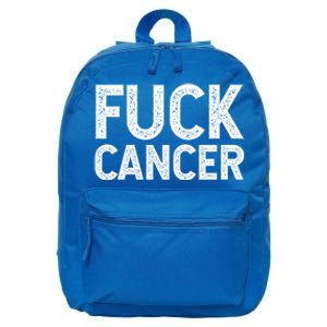 Fuck Cancer Gift Cancer Awareness Gift For And 16 in Basic Backpack